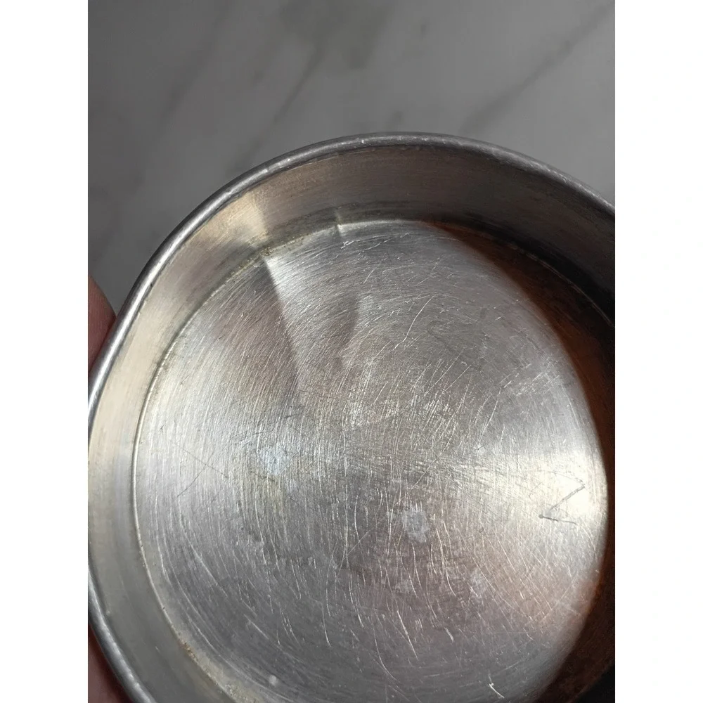 Vintage Easy Bake Round Aluminum Cake Pans Set of 3 Silver 6 Inch Baking Tins